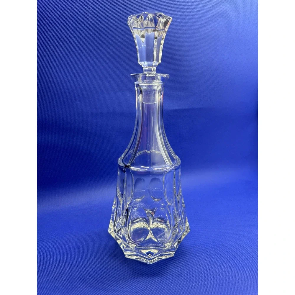 Vintage Bohemian‎ Czech Cut Clear Crystal Glass Wine Decanter